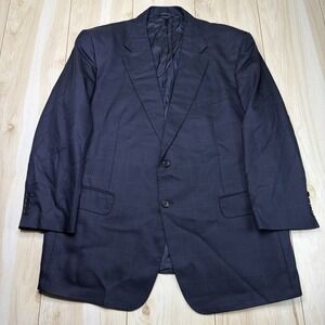 BROOKS BROTHERS Golden Fleece Silk Wool Herringbone Windowpane Blazer Mens 48R